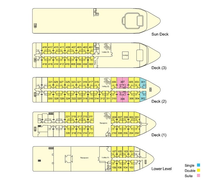 Steigenberger Legacy Nile Cruise deck plan Steigenberger Legacy Nile Cruise deck plan